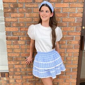 SOLD 💖💖Day+Moon 💖💖 Plaid Ruffle Skort size Small
